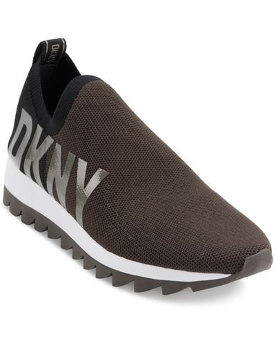 DKNY Azer Slip-on Fashion Platform Sneakers - Black