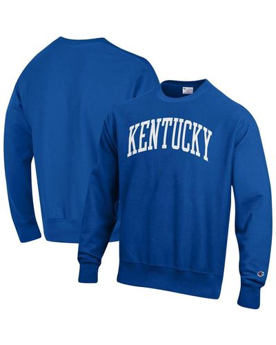 Champion Kentucky Wildcats Big And Tall Reverse Weave Fleece Crewneck Pullover Sweatshirt - Blue
