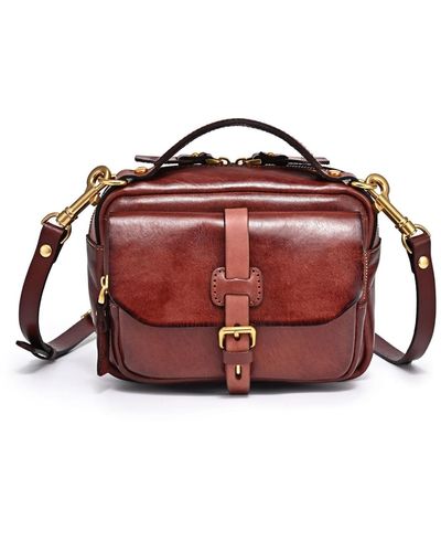 Old Trend Genuine Leather Focus Cross Body Bag - Red