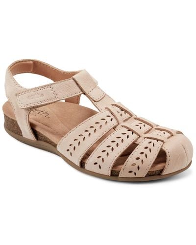 Earth Birdy Closed Toe Strappy Casual Slip-on Sandals - Pink