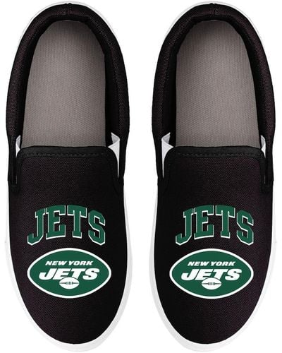FOCO New York Jets Big Logo Slip-on Sneakers - Black