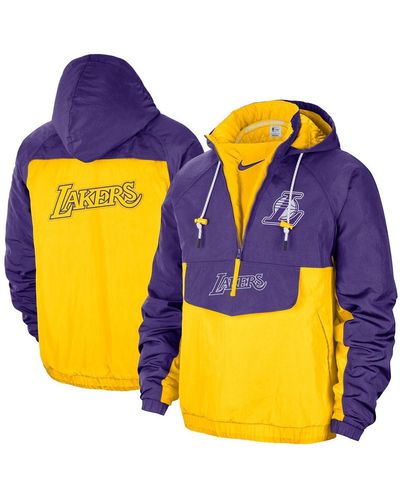 NIKE NBA Los Angeles Lakers TrackSuit Jacket - Amarillo/Purple (MEN'S  XL-TALL) 193148814483