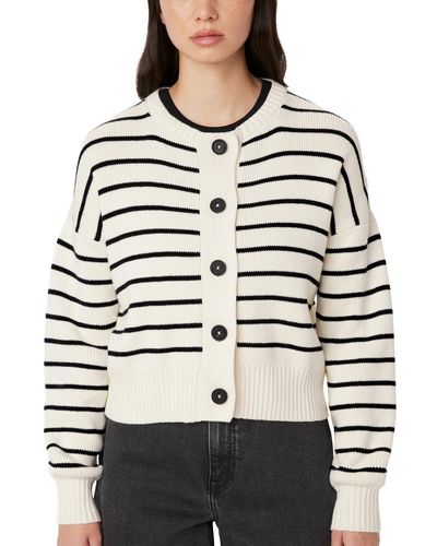 Frank And Oak Cotton Striped Cardigan - Gray
