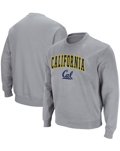 Colosseum Athletics Cal Bears Arch Logo Tackle Twill Pullover Sweatshirt - Gray