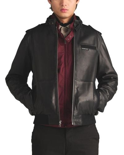 Members Only Iconic Leather Jacket - Black