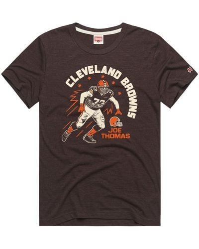 Homage Joe Thomas Cleveland S Retired Player Caricature Tri-blend T-shirt - Brown