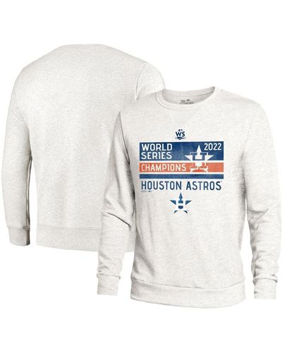Majestic Threads Houston Astros 2022 World Series Champions Front Line Pullover Sweatshirt - White
