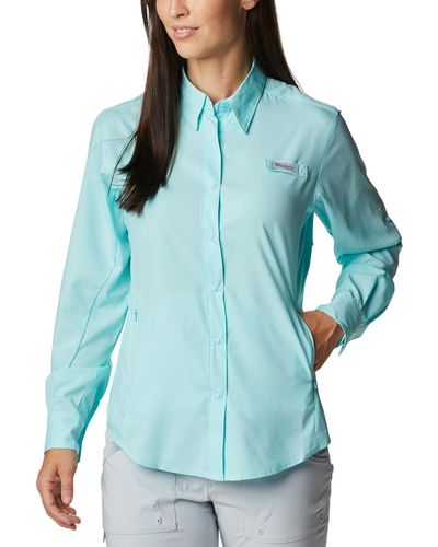 Columbia Pfg Tamiami Ii Long-sleeved Shirt - Blue