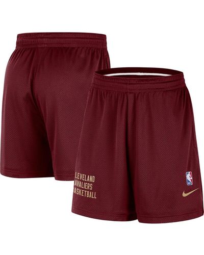 Nike And Cleveland Cavaliers Warm Up Performance Practice Shorts - Red