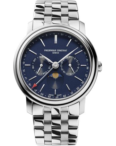Frederique Constant Swiss Classics Business Stainless Steel Bracelet Watch 40mm - Gray