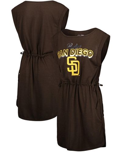 G-III 4Her by Carl Banks San Diego Padres G.o.a.t Swimsuit Cover-up Dress - Brown