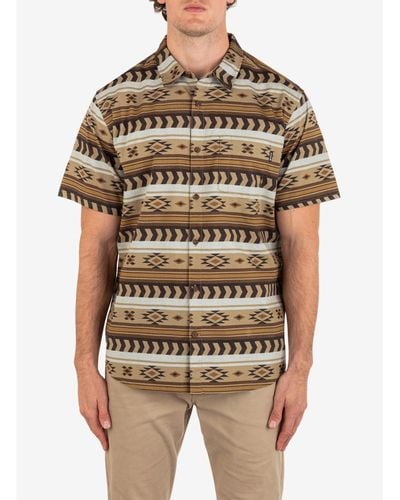 Hurley One And Only Lido Stretch Short Sleeves Shirt - Brown