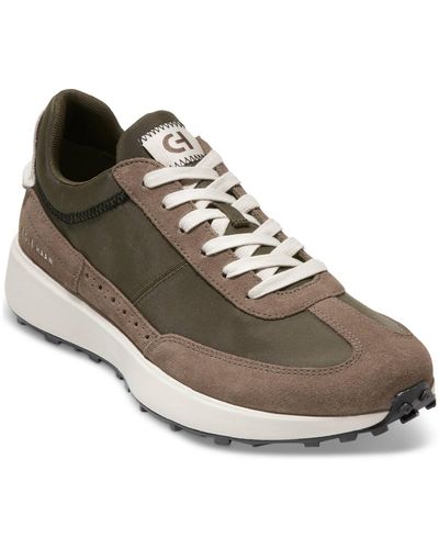 Cole Haan Grand Crosscourt Midtown Mixed-media Lace-up Sneakers - Gray