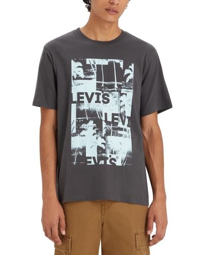 Levi's Relaxed-fit Floral Logo T-shirt - Gray