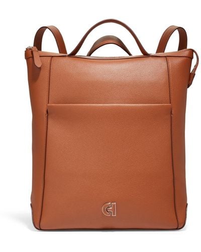 Cole Haan Grand Ambition Convertible Leather Backpack - Brown