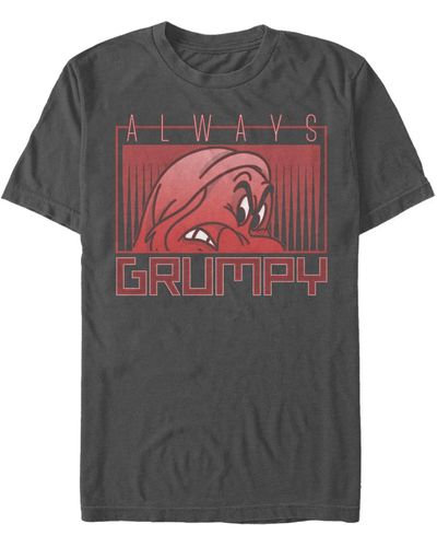 Fifth Sun Always Grumpy Short Sleeve Crew T-shirt - Gray