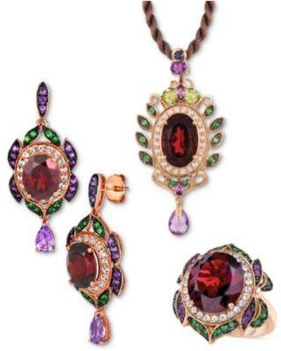 Le Vian Crazy Collection Garnet Multi Stone Jewelry Collection In 14k Rose Gold - Red