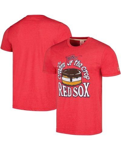 Homage Boston Sox Cream Of The Crop Hyper Local Tri-blend T-shirt - Red