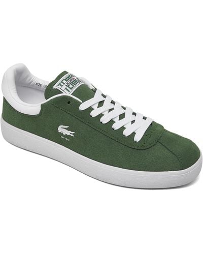 Lacoste Baseshot Suede Casual Sneakers From Finish Line - Green