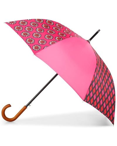 Totes Auto Open Stick Umbrella - Pink