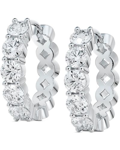 De Beers Forevermark Portfolio By Diamond Extra Small Hoop Earrings (3/4 Ct. T.w. - White