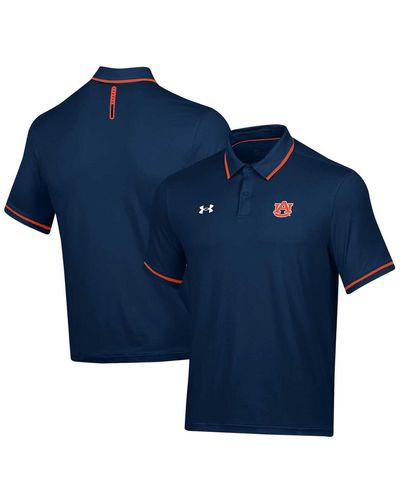 Under Armour Auburn Tigers T2 Tipped Performance Polo Shirt - Blue