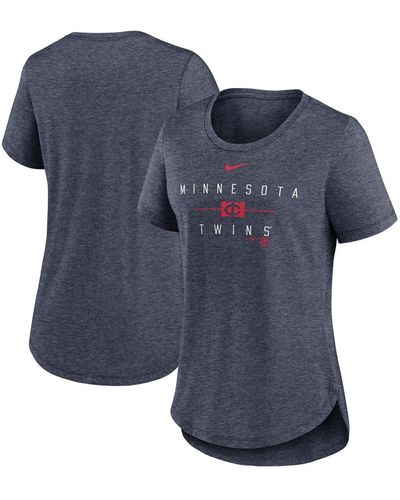 Nike Minnesota Twins Knockout Team Stack Tri-blend T-shirt - Blue