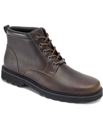 Rockport Northfield Plain Toe Boots - Brown