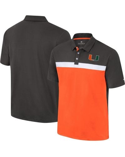 Colosseum Athletics Miami Hurricanes Two Yutes Polo Shirt - Orange