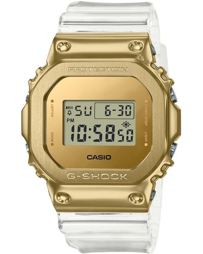 G-Shock Digital White Resin Strap Watch 43mm Gm5600sg-9 - Metallic