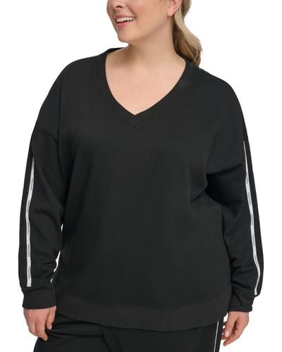 Calvin Klein Performance Womens Plus Embroidered Fitness Sweatshirt Black 1X  : : Clothing, Shoes & Accessories