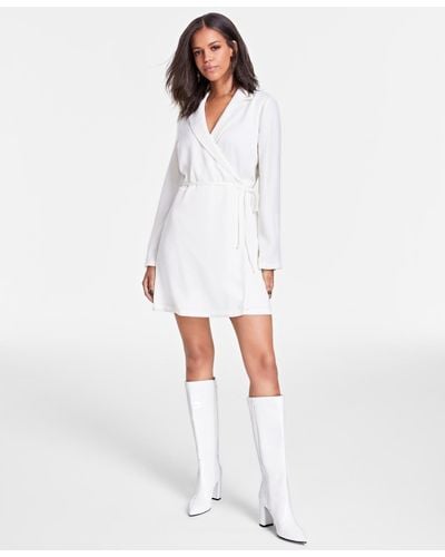 BarIII Tuxedo Mini Dress - White