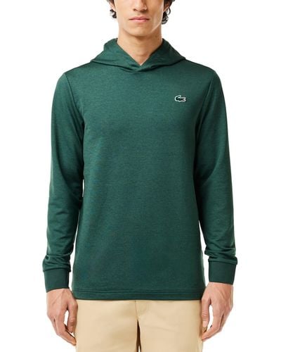 Lacoste Long Sleeve Lightweight Logo Golf Hoodie - Green