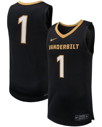 Nike 1 Vanderbilt Commodores Replica Basketball Jersey - Black