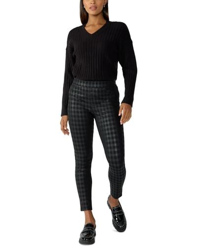 Sanctuary Runway Houndstooth Printed leggings in Black