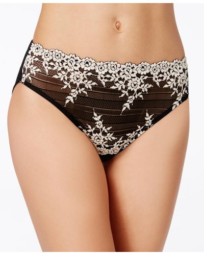 Wacoal Embrace Lace Hi Cut Embroidered Brief Underwear Lingerie 841191 - Black