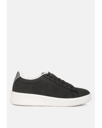 LONDON RAG Minky Lace Up Casual Sneakers - Black
