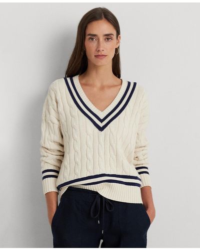 Lauren by Ralph Lauren Petite Cable-knit Sweater - Gray