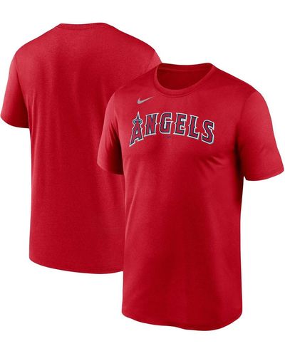 Nike Los Angeles Angels Wordmark Legend Performance Big And Tall T-shirt - Red