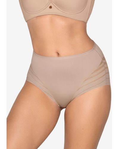 Leonisa Lace Stripe Undetectable Classic Shaper Panty - Natural