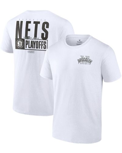 Fanatics Brooklyn Nets 2022 Nba Playoffs Dunk T-shirt - White