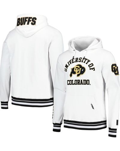 Pro Standard Colorado Buffaloes Classic Stacked Logo Pullover Hoodie - White