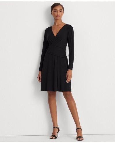 Lauren by Ralph Lauren Jersey Long-sleeve Dress - Black