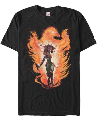 Fifth Sun Marvel Comic Collection Dark Phoenix Short Sleeve T-shirt - Black