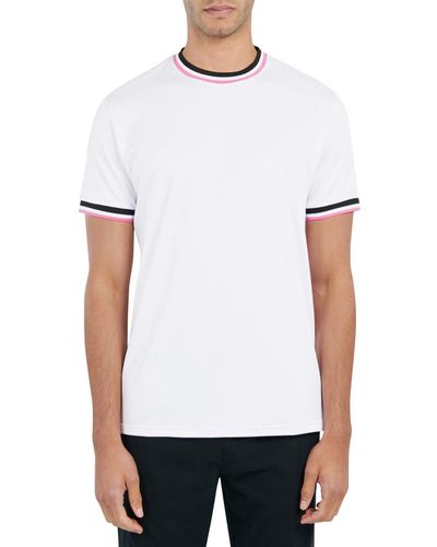 Society of Threads Slim-fit Tipped Performance T-shirt - White