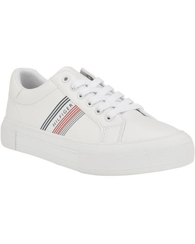 Tommy Hilfiger Andrei Casual Lace Up Sneakers - White
