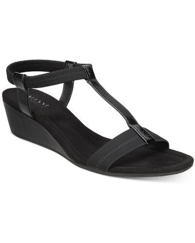 Alfani Voyage Wedge Sandals - Black