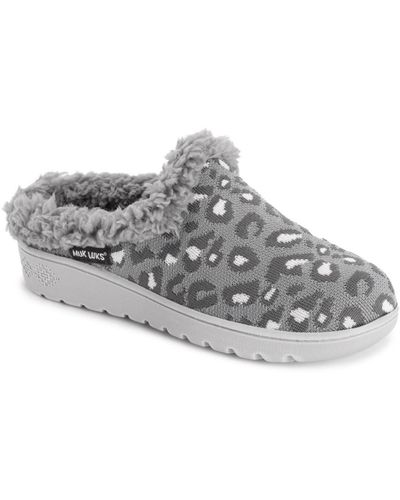 Muk Luks Nony Fly Knit Slippers - Gray