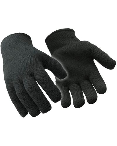 Refrigiwear Heavyweight Acrylic Loop Terry Knit Glove Liners (pack Of 12 Pairs) - Black