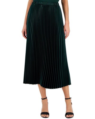 Anne Klein Petite Pull-on Pleated Skirt - Black